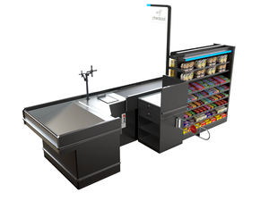 Comptoir de sortie de supermarché en acier de haute qualité Design durable et moderne avec bandes lumineuses à LED - Product Image 5