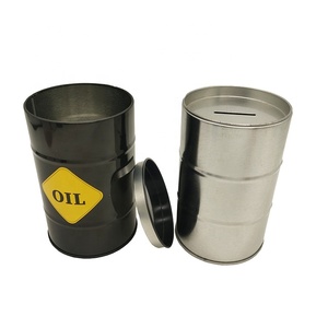 Boîte en métal en forme <span class=keywords><strong>de</strong></span> tambour à huile, boîtes en fer-blanc à impression personnalisée, <span class=keywords><strong>tirelire</strong></span>, prix bon marché - Product Image 6