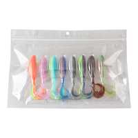 Palmer 8 pièces/boîte TPE leurre vis appât souple Drongo Pupa appât de natation leurre de pêche 8cm 3.7g bar leurre pêche ver appât