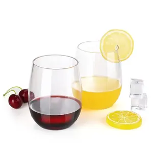 อะคริลิคแก้ว12oz Suppliers-โรงงานขายส่งที่กำหนดเองแก้วไวน์100% Tritan พลาสติกแตกแก้วไวน์