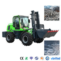 Chariot élévateur diesel Yunnei 5T Euro 5 avec cabine fermée ISO, homologué EPA CE, 5m, 4x4, neuf, robuste, pour travaux d'ingénierie, de manutention et de maniement de matériel, de qualité
