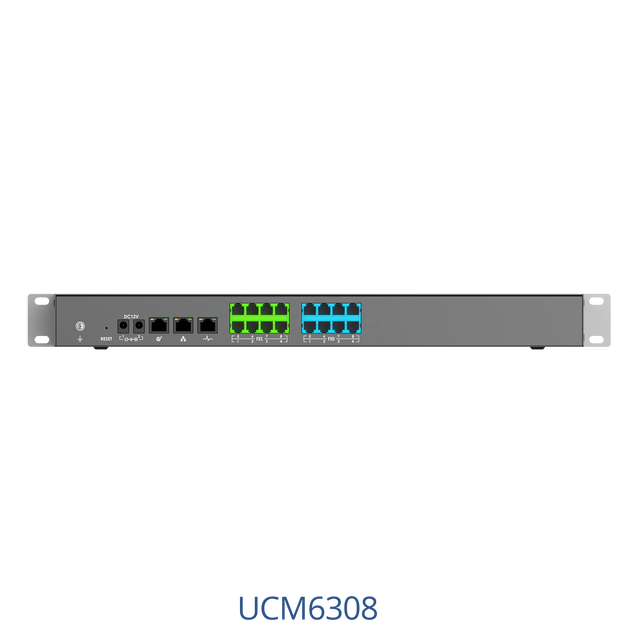 Grandstream UCM6308 IPPB 3000 SIP Users 450 Concurrent Calls Video Conference SMB Hotel Office Unified Communication PBX Server