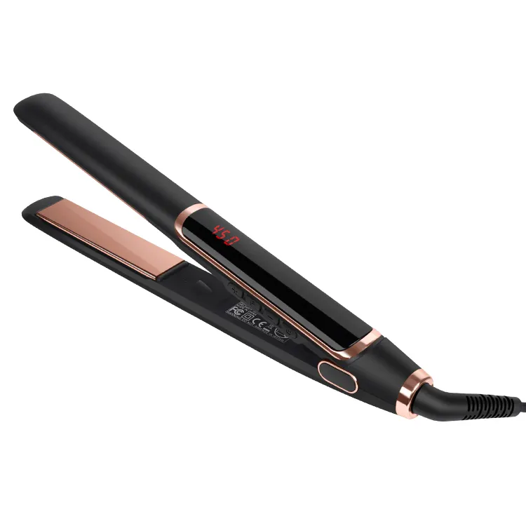 Best 1 Inch Digital Rose Gold Nano Titanium Flat Iron Hair Straightener