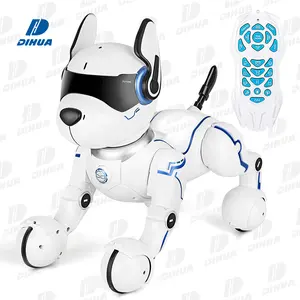 Brinquedo de controle remoto para cachorros, brinquedo rc robótico, desenha sons de animal, robô para danças infantis com música