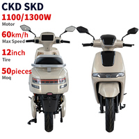 Motos électriques CKD SKD 12 pouces pour adultes, homologuées pour la route, 1100/1300W, vitesse 60 km/h, scooter électrique pour adultes, moto électrique avec pédale
