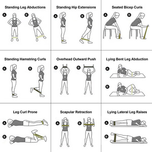 Resistance <b>Bands</b> Set Light to X-Heavy <b>Exercise</b> <b>Bands</b> for Glutes and Legs Workout with Carry Bag Portable Fitness Equipment - Product Image 3