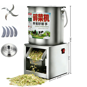 Broyeur de fourrage vert avec moteur et engrenages |   Broyeur de pommes de terre et de légumes à finesse réglable 1100W pour l'élevage - Product Image 4