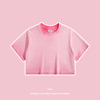 Streetwear surdimensionné de haute qualité personnalisé Y2k vêtements dames femmes été haut court t-shirt