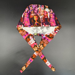 Chapeau d'allaitement en coton imprimé pour jeunes filles, style adorable, bonnet <span class=keywords><strong>de</strong></span> travail doublé en satin pour jeunes filles, femmes et infirmières - Product Image 3