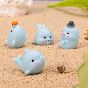 Prodotto di Tendenza 2026: Artigianato in Resina Vibrante a Forma di Delfino Azzurro Pallido, Stile Kawaii Creamy Coastalcore Azure Reverie, Regalo per Feste Estive Fai da Te - Product Image 3