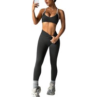 Ensembles de Leggings Personnalisés pour Femmes, Col en V, Effet Push-Up, Tenues de Sport et Yoga pour Pilates, Vêtements de Gym pour Femmes – Vente en Gros