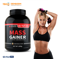 Suplemen Nutrisi Olahraga Protein Mass Gainer Kustomisasi OEM untuk Dewasa, Mendukung Pertumbuhan Otot Ramping, Pemulihan Kalori Tinggi