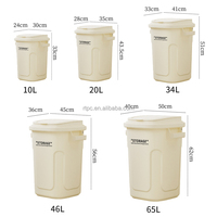 Poubelles de recyclage en plastique portables pour cuisine, 10L, 20L, 34L, 46L, vente en gros d'usine