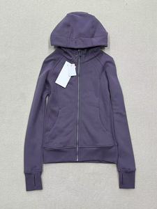 Giacca Yoga attillata sportiva dello stesso stile Lulu, maglione da <span class=keywords><strong>donna</strong></span> <span class=keywords><strong>con</strong></span> <span class=keywords><strong>cappuccio</strong></span> termico autunno/inverno nuovo arrivo - Product Image 3