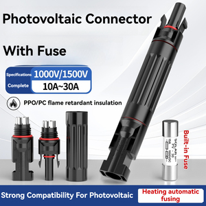 Connecteur MC4 PV à Fusible Remplaçable, Noyau Interne en Cuivre Étamé, Résistant aux UV, Prise 2.5/<span class=keywords><strong>4</strong></span>/6mm² pour Système Solaire Hors Réseau, Étanchéité IP67 - Product Image 4