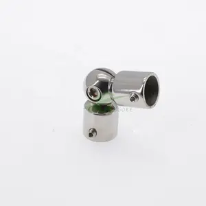 China supplier adjustable tube connector stair railing stainless steel hinge handrail elbow connector