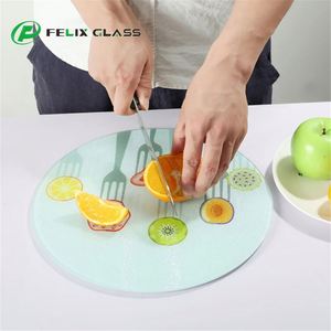 Planche à découper en verre rectangulaire de 28*38 cm, planche à découper en verre trempé pour la décoration de la maison - Product Image 3