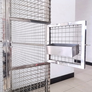 <span class=keywords><strong>Cage</strong></span> de Vol Grande pour Ara en Acier Inoxydable avec Roulettes pour Équipement Vétérinaire EUR VET - Product Image 6