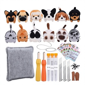 Kit de Manualidades de Fieltro de Lana para Hacer Muñecos de Peluche de Gatos y Perros, Adorno Colgante de Animales, Hecho a Mano en China - Product Image 2