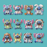 HP0144 colorido Stitch dibujos animados Anime resina encantos niños DIY joyería suministros artesanía accesorios niños dulces hallazgos
