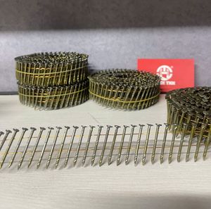 Clous en bobine en acier galvanisé 2,1x32mm, clous en spirale à tige filetée, clous en bobine pour palettes, prix de gros - Product Image 1