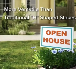 Insegne da Giardino Personalizzate per Immobiliare 18x24 con Pali a H per Marketing Immobiliare - Product Image 1