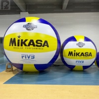 Grand ballon de volley-ball gonflable personnalisé imprimé, sphère en PVC avec logo de marque, mascotte pour compétition de volley-ball, salle de sport, exposition intérieure