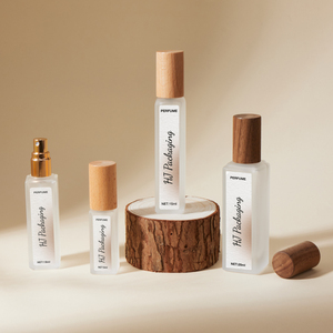 Tùy Chỉnh In 5Ml 10Ml <span class=keywords><strong>15Ml</strong></span> 18Ml 25Ml Frosted Rỗng Mini Sương Phun Vuông Chai Nước Hoa Với Nắp Bằng Gỗ - Product Image 2