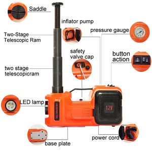 Kit de Gato Hidráulico Eléctrico para Automóvil Ananke Tools 5T, Construcción de Acero Aleado, 180W de Potencia, Luz LED - Reparación Automotriz, Emergencia, Neumáticos - Product Image 3