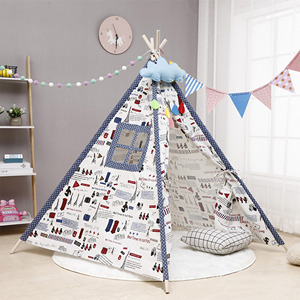 2023 nuevas tiendas portátiles para niños Wigwam tiendas de campaña plegables para niños <span class=keywords><strong>Tipi</strong></span> bebé, casa de juegos grande niña princesa Castillo decoración de habitación infantil/ - Product Image 4