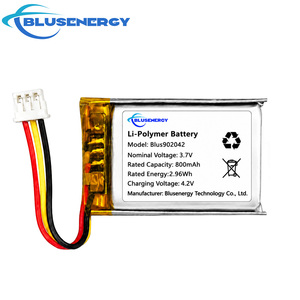 Batterie rechargeable au lithium polymère certifiée CE 902042 3,7 V 800 mAh - Product Image 1