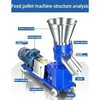Machine de fabrication de granulés d'aliments pour animaux de ferme à usage domestique, pour bovins, lapins, porcs, volailles, poulets, granulateur de fabrication de granulés, pelletiseur, machine de traitement