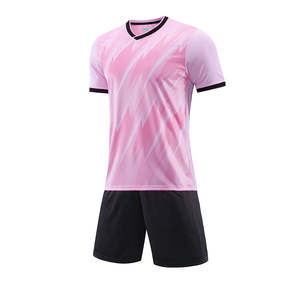 Ropa Deportiva de Fútbol Personalizada, Conjunto Completo de Fútbol Azul, Negro y Naranja, Camiseta de Fútbol para Adultos con Cuello - Product Image 3