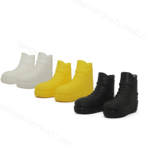 Nouveauté 2024 Bottes Martin montantes jaunes, noires et blanches, écologiques, pour poupée homme, chaussures de petit ami, accessoires de jeu d'imitation, cadeau - Product Image 3