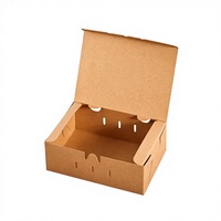 Boîte en carton kraft recyclable pour poulet frit, avec pelliculage brillant et estampage, emballage industriel pour aliments