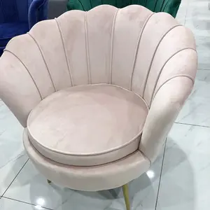 2022 European Hotel Velvet Upholstered Small Flower Accent Chair Living Room Sofas