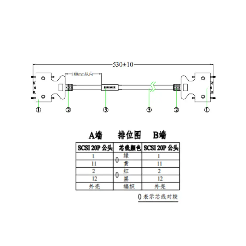 L'alto cavo schermato flessibile è adatto per cavi a portale SERVOTRONIX CLN-GAN-C3-0D5