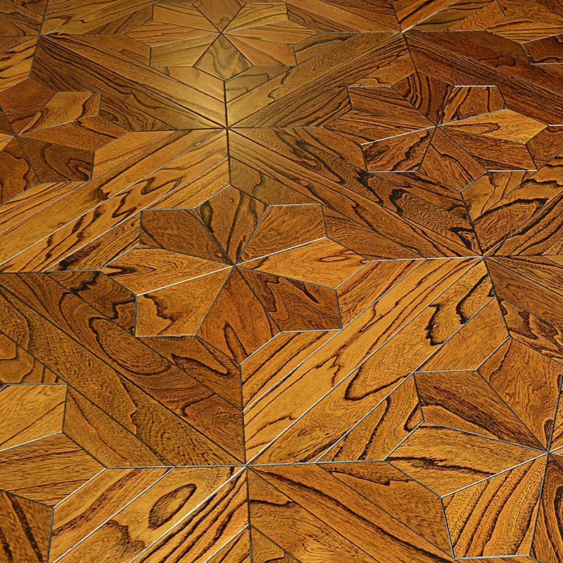 Plancher mosaïque chêne brun foncé 7613 450 * 450 * 15; 1㎡