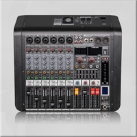 Console de mixage numérique 6 à 8 canaux, contrôleur DJ/console de mixage audio, haut-parleur, mixeur professionnel, mixeur audio numérique, mixeur audio alimenté