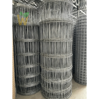 Clôture de champ en treillis métallique tissé à nœuds fixes galvanisé haute résistance pour bétail, moutons, cerfs, chèvres, élevages, vente en gros