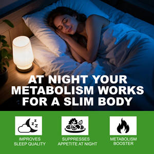 Cápsulas Quemagrasas Nocturnas ODM OEM con Vitamina Niacina y Magnesio, Mezcla Quemagrasas Nocturna que Ayuda a Suprimir el Apetito y el Metabolismo - Product Image 3