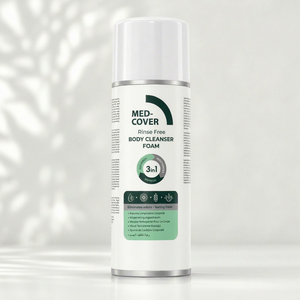 Limpiador corporal en aerosol con vitamina E, éxito de ventas, para pacientes postrados en cama, sin enjuague, con glicerina y aloe vera, espuma limpiadora para la piel. - Product Image 1