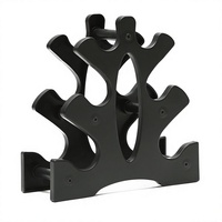 Ensemble d'haltères hexagonales avec support de rangement compact pour usage domestique et commercial, support de rangement pour salle de sport, support pour plaques de poids, support pour haltères