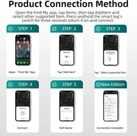 Traceur intelligent en plastique compatible avec l'application Find My (iOS uniquement) – Traceur polyvalent pour clés, bagages, portefeuilles, valises, sacs à dos et animaux de compagnie
