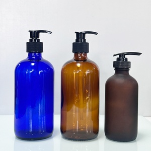 Glass Cosmetic Bottle and Cosmetic Pharmaceutical Glass Bottle Cobalt Blue Glass Bottle and Pump Head Cover - Product Image 4