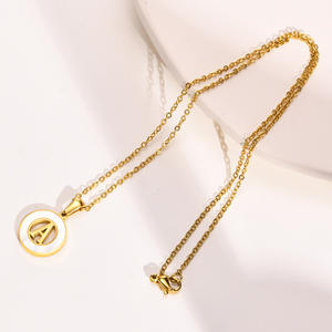 <span class=keywords><strong>Accesorios</strong></span> Taige 26 collar de alfabeto inglés colgante redondo de acero inoxidable <span class=keywords><strong>accesorios</strong></span> transfronterizos mujeres DIY - Product Image 4