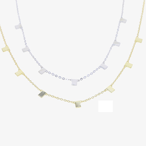 قلادة نسائية بتصميم هندسي من السلاسل, قلادة نسائية بعلامة لامعة لامعة مصنوعة من خامات عالية الجودة بسعر الجملة ، قلادة نسائية بتصميم هندسي بسيط - Product Image 3