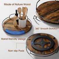 Plateaux ronds en bois de 25 cm, taille personnalisée, logo, artisanat en bois