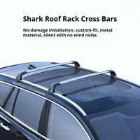 Barres transversales de toit universelles en alliage d'aluminium style requin noir et argenté, capacité de charge 100 kg, installation facile 5 kg, sans dommages, verrouillables