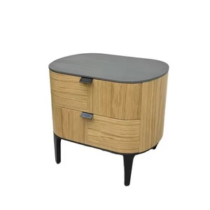 Cross-border bedside <b>table</b>, Italian minimalist high-<b>end</b> solid wood style home bedroom <b>storage</b> cabinet, vintage and elegant - Product Image 5